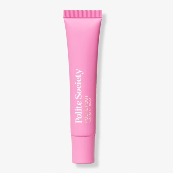 NWT Polite Society Polite Pout Glossy Lip Balm - Pink Grapefruit - Picture 1 of 3